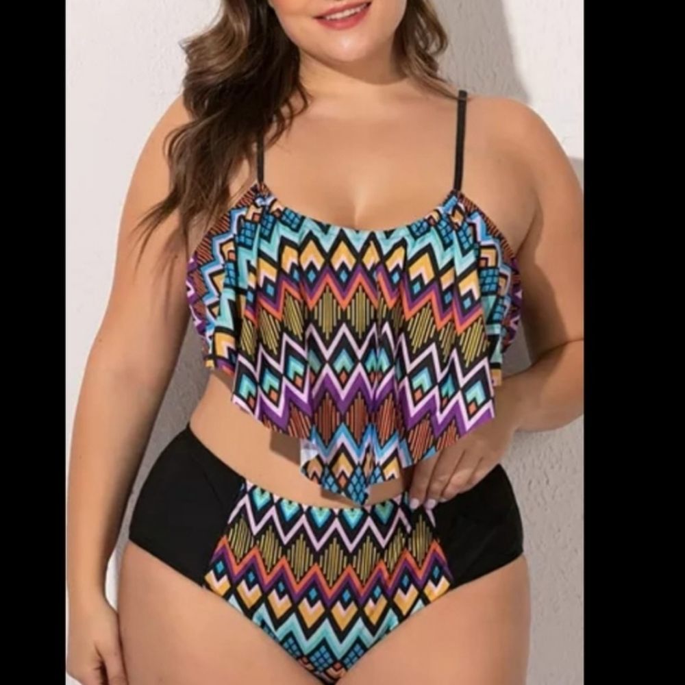 This is unique style lovely Plus size 2pcs set women biki the very high quality - Picture 1 of 7